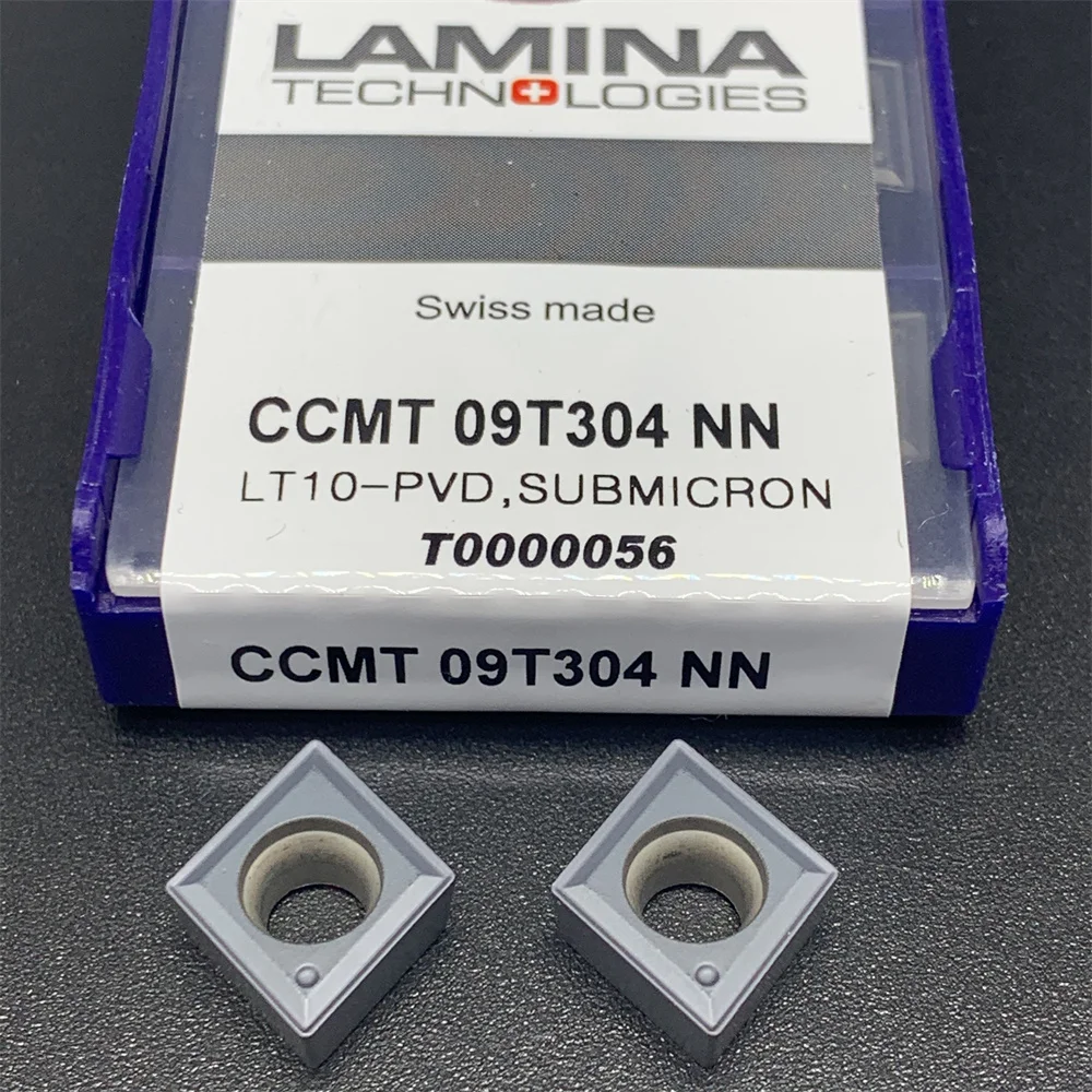 LAMINA CCMT09T304 NN LT10-PVD Carbide Insert High Precision CNC Cylindrical Turning Cutting Blade