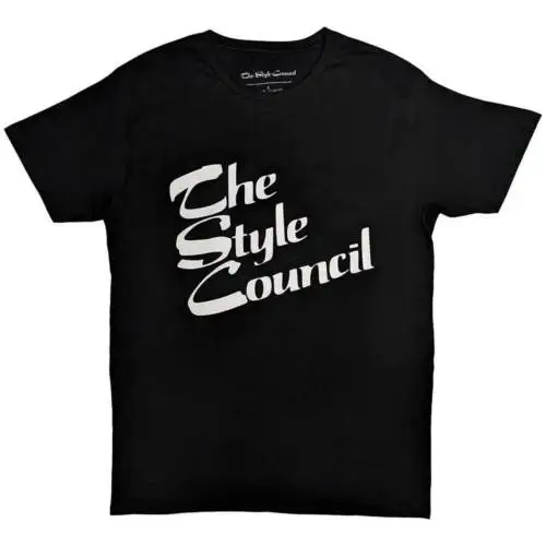 The Style Council Stacked Logo T-Shirt Black New