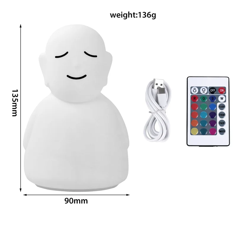 FFYY-Breathing Buddha Lamp Breathing Lamp Guided Visual Meditation Tool For Mindfulness,Anxiety Relief Restful Sleep