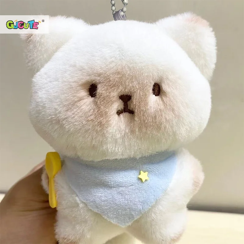 Lindo juguete de peluche de gato siamés, colgante de gatito de dibujos animados, llavero de muñeca de peluche suave, llavero de coche, mochila, bolsa, decoración, regalos de navidad