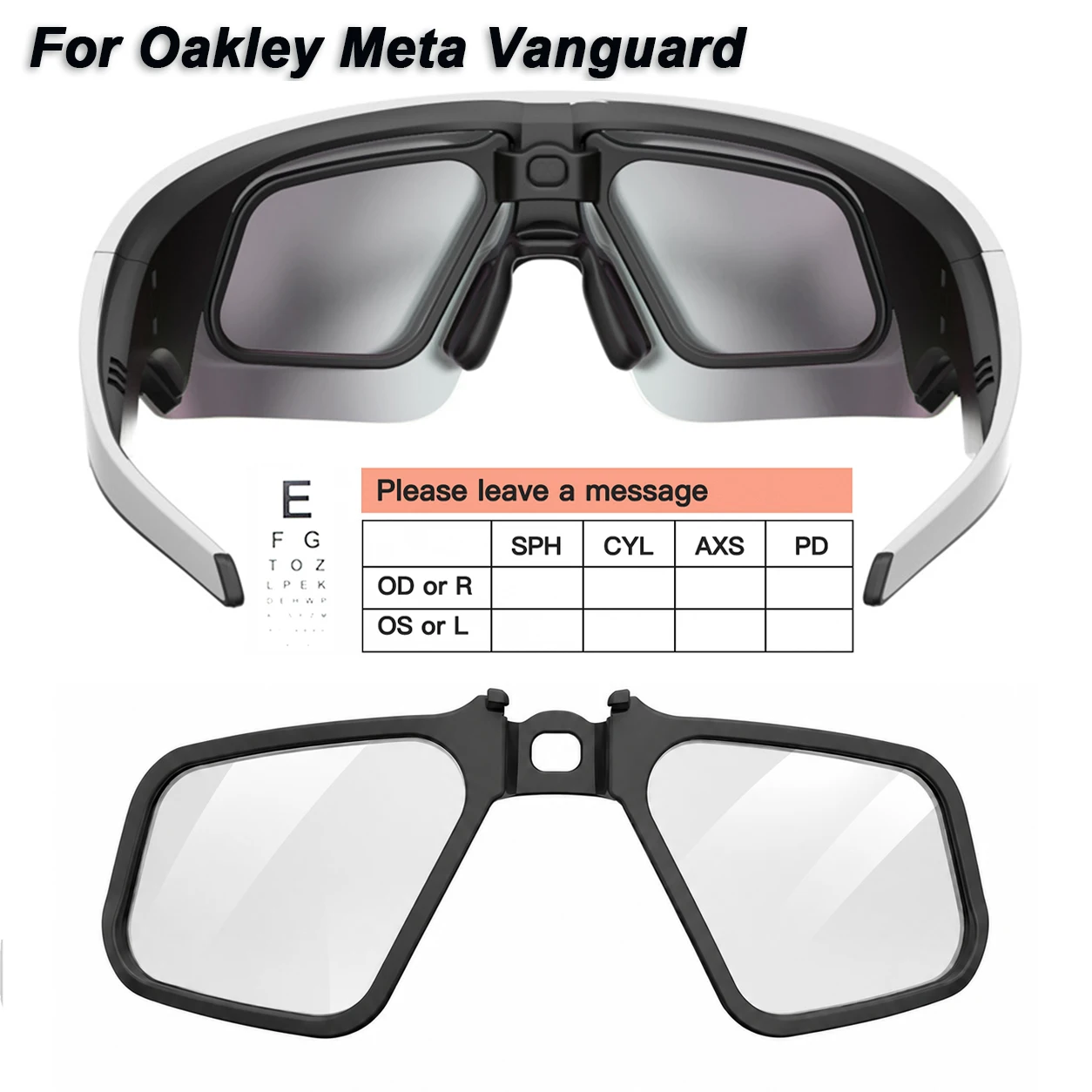 Myopia Lenses For Oakley Meta Vanguard Smart Glasses Accessories Custom Prescription Lenses Clip-On Replaceable Lens