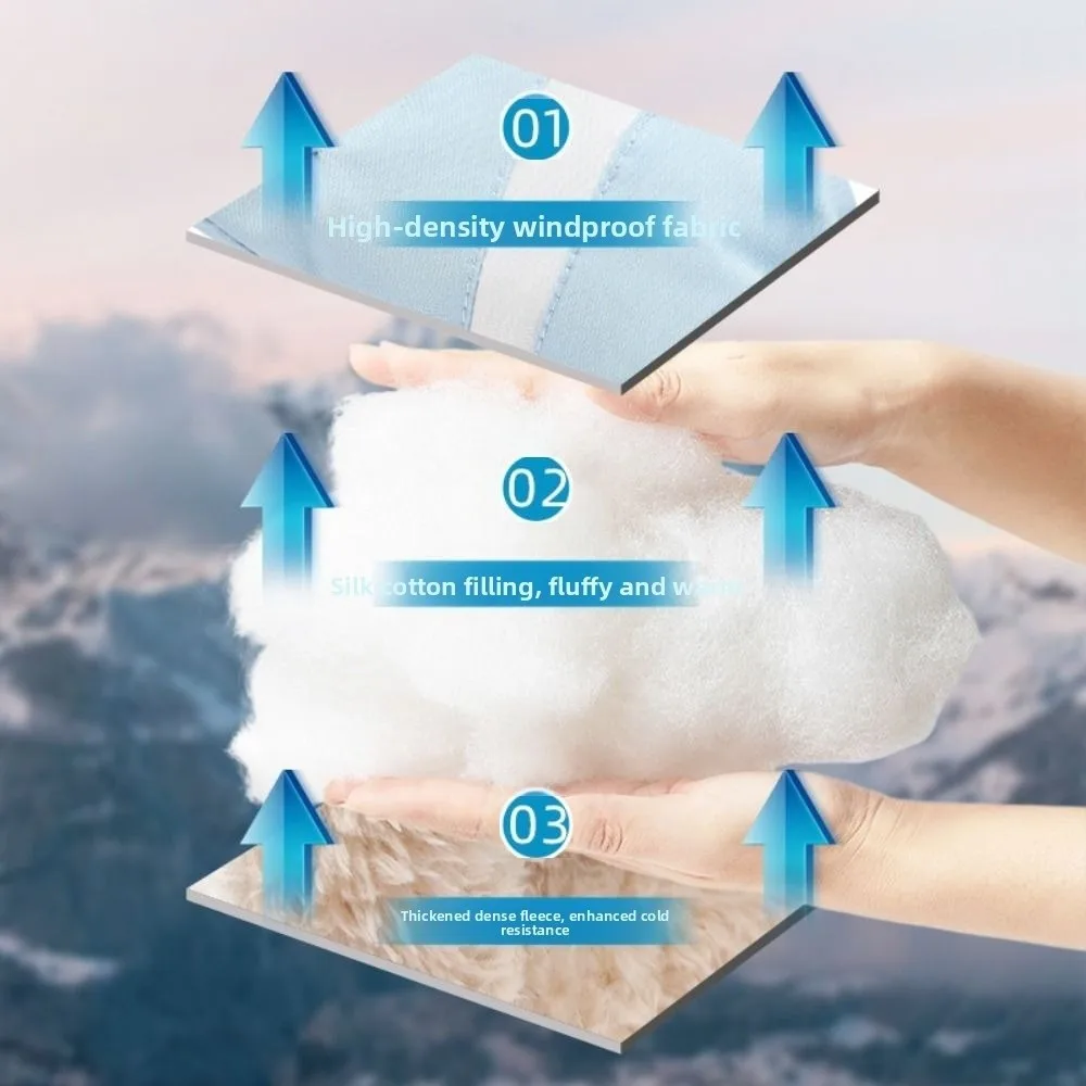 

1 пара нескользящих женских варежек для катания на коньках, утолщенные перчатки для катания на коньках с сенсорным экраном, зимние теплые ветрозащитные перчатки для фигурного катания, женские