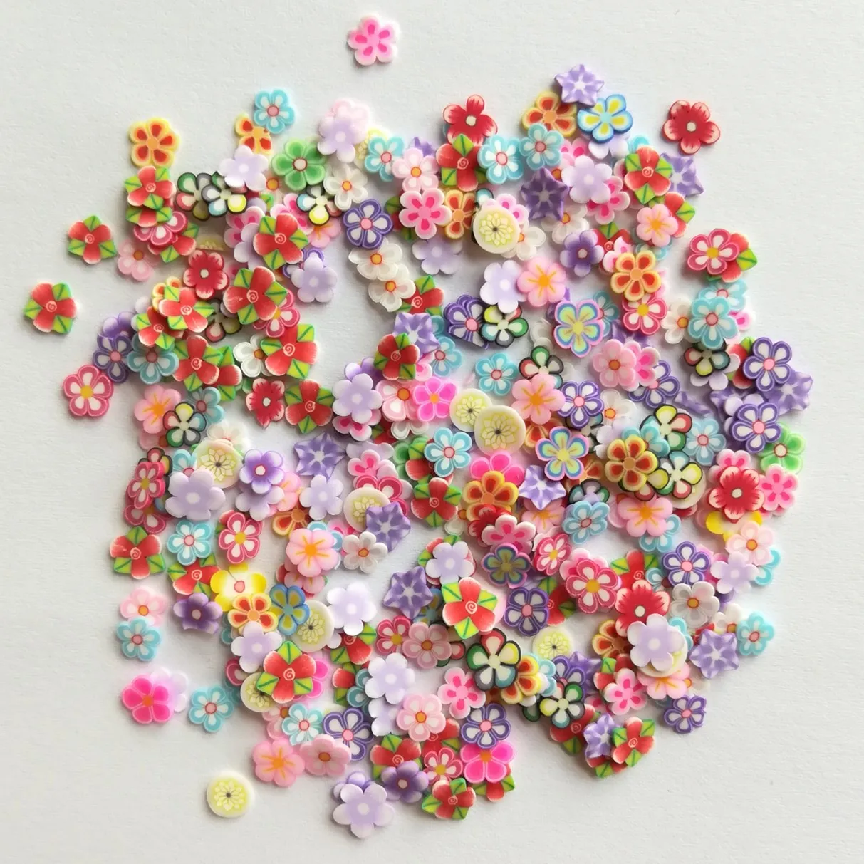 20g 5mm /10mm Liebe Polymer Clay bunte Herzen Frucht für DIY Handwerk winzige süße Accessoires verschiedene Designs – Detail 3