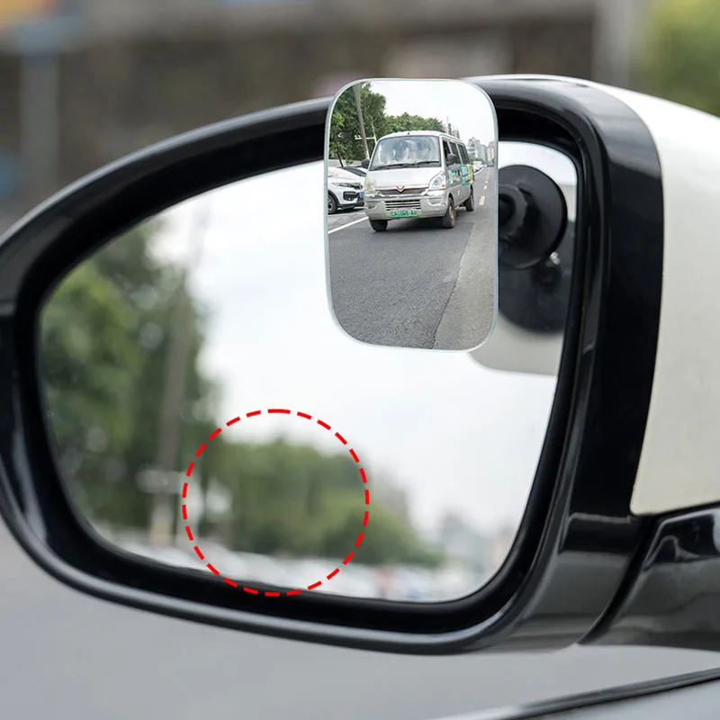 Blind Spot Mirror for Car HD Convex Mirrow Square 360 Adjustable Wide Angle Car Rear View Side Mirror Parking Auxiliary Mirrors view 2