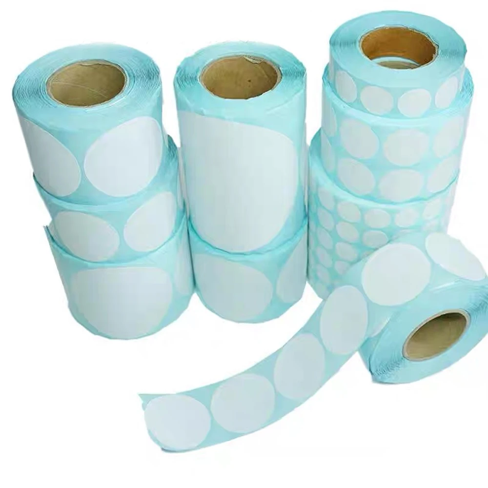 1 Roll Round Thermal Label Round Stickers Thermal Label Sticker Paper Supermarket Price Blank Barcode Label Direct Print