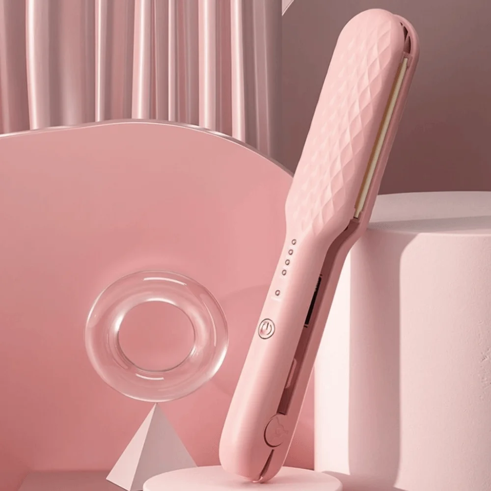 

2 in 1 Quick Heat Hair Straightener Intelligent Portable Electric Curling Iron Temperature Control Hair Crimper Iron Travel