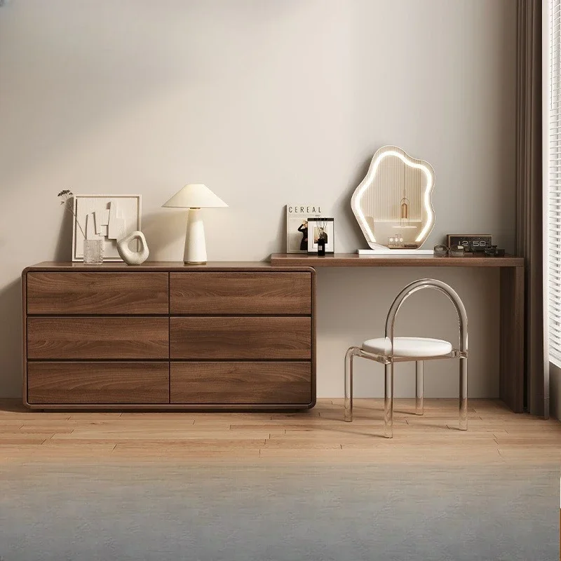 

Customized, dresser, chest, integrated bedroom, modern simple solid wood frame, master bedroom, makeup table