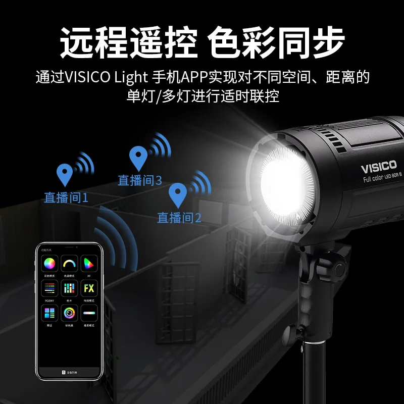 Luz LED colorida para câmera de vídeo com luz suave ao vivo