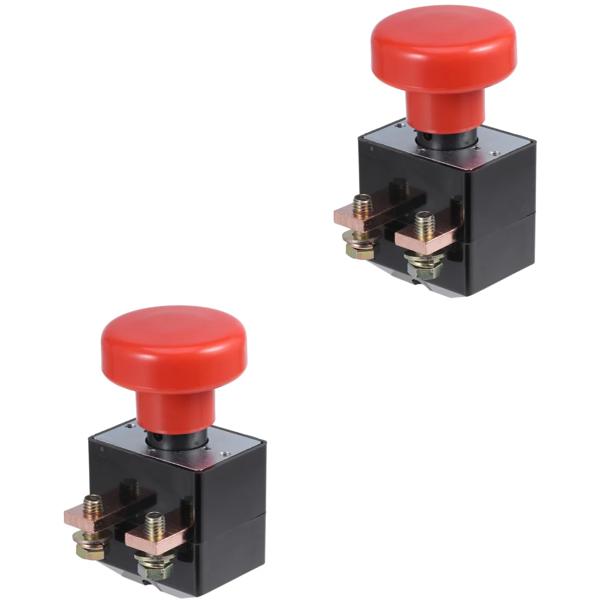 2pcs Emergency Disconnecting Push Button ED250A For Car Automobile Vehicle (Black and Red)