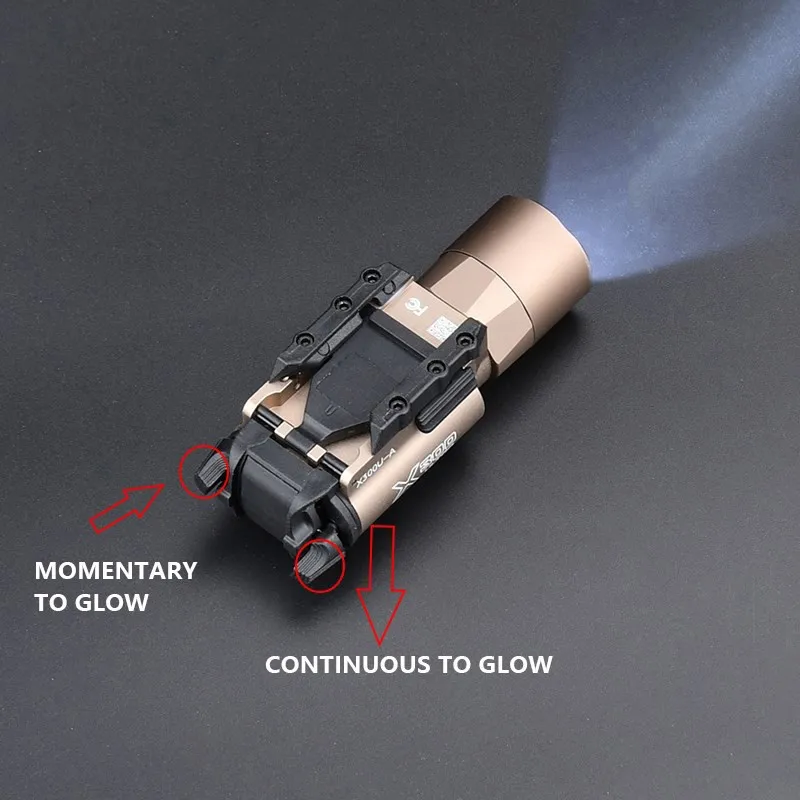 Tactical X300 X300U Pistol Flashlight LED Light Fit 20mm Rail Airsoft Weapon Hunting Metal Torch Gun Rifle Scout Light