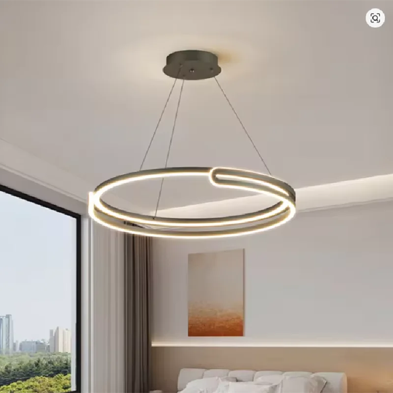 

Modern Simple LED Ceiling Chandelier Dimmable Round Lighting for Dining Living Room Bedroom Surface Mount Fixture Hot Sale