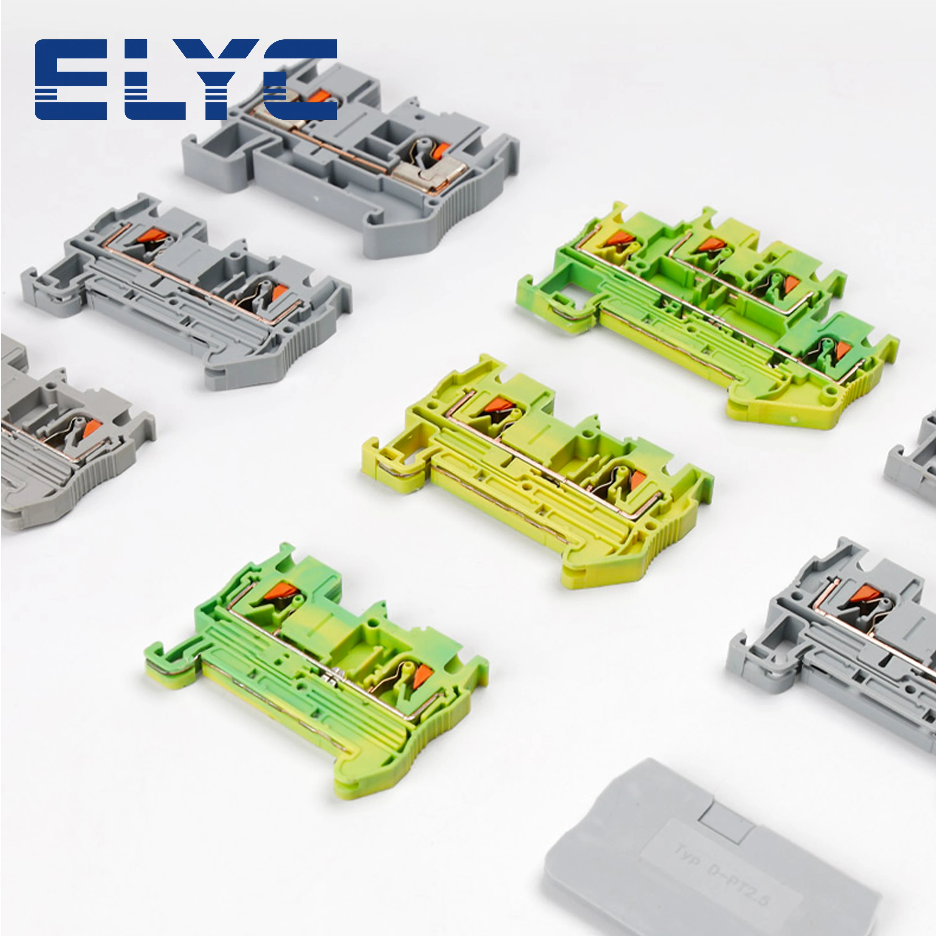 Imagem -05 - Push-in Terminal Primavera Plug Cabo Screwless Bloco Terminal Elétrico Ns35 Trilho Din Pt2.5 25 Milímetros 100 Pcs
