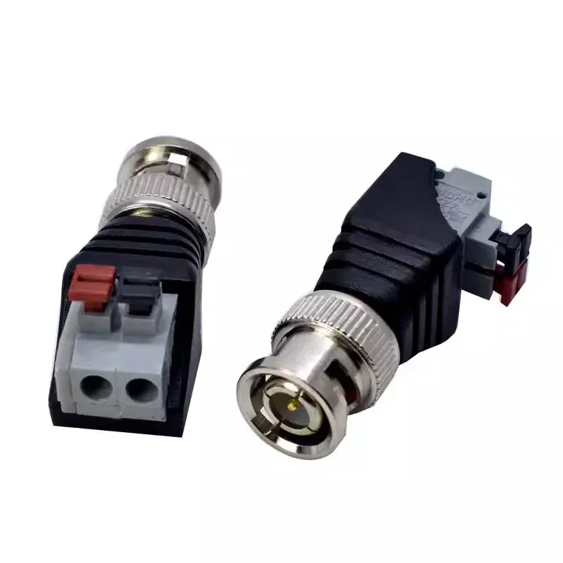 BNC Video Cable Copper Core Interface Pressed Connected Q9 Plug 75-5 BNC Connector Analog Surveillance Camera Welding-free