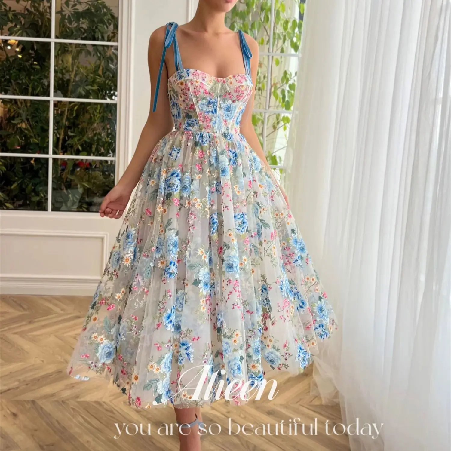 Aileen Flowers Sweetheart Elegant Plus Size Party Dresses for Special Occasions Evening Woman Gala Prom Wedding Dress 2024 Saudi