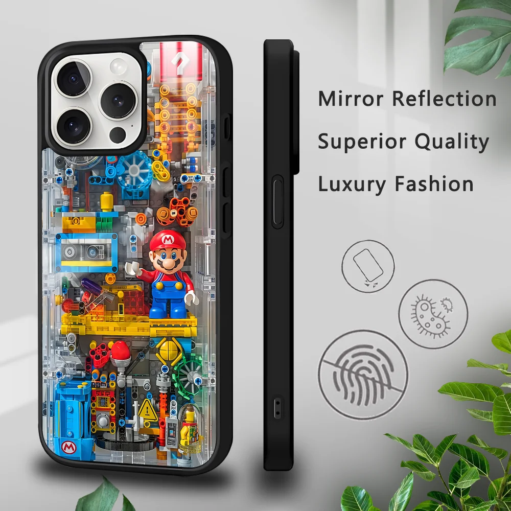 Classics Funda de juego de Super Mario Bros Phone Case For iPhone 16 15 14 13 12 11 Pro Xs Max Mini Plus Celulares Hard Funda