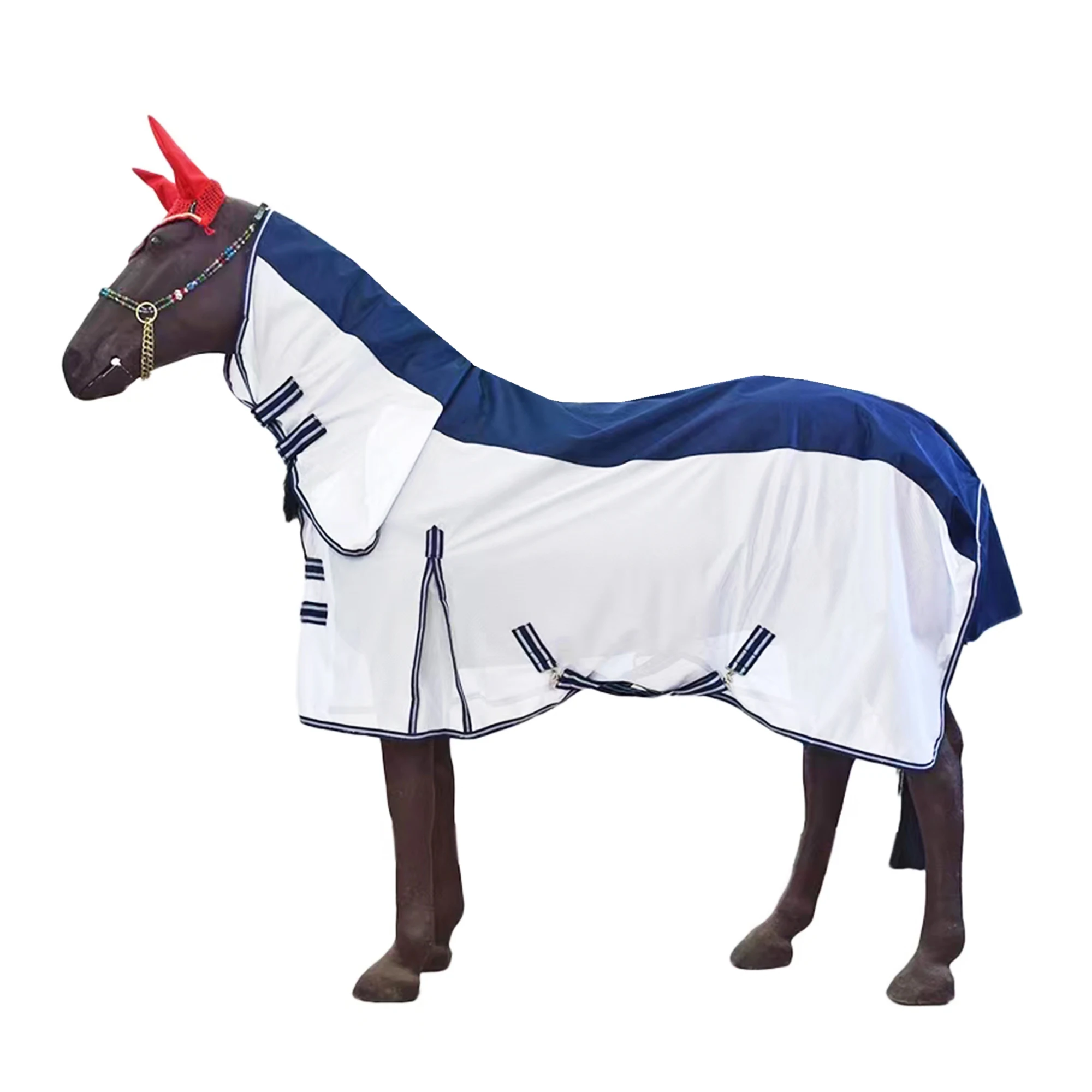 Horse Summer Cover Horse Rugs with Detachable Neck Cover Waterproof for Protecting From Mosquitoes