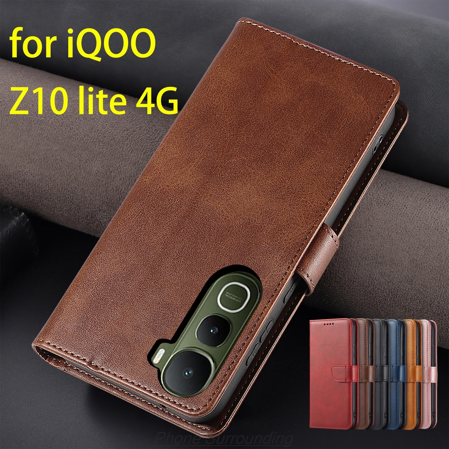 

Wallet Flip Cover Leather Case for Vivo iQOO Z10 lite 4G 6.67" Pu Leather Phone Bags protective Holster Fundas Coque