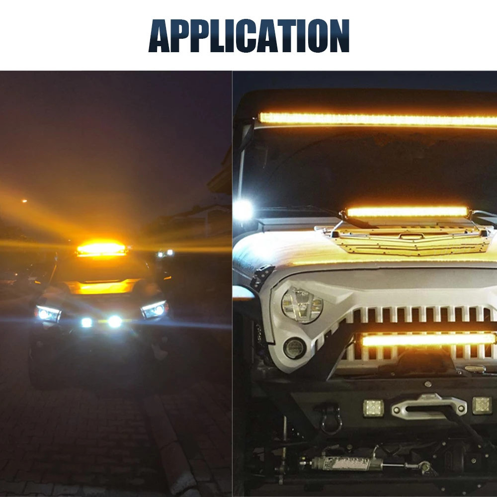 HL دراجة نارية LED العلوي ضوء بار عدة مع تصاعد قوس التبديل الأسلاك ل العالمي معظم 7/8 "المقود الترابية دراجة الطرق غير الممهدة #4