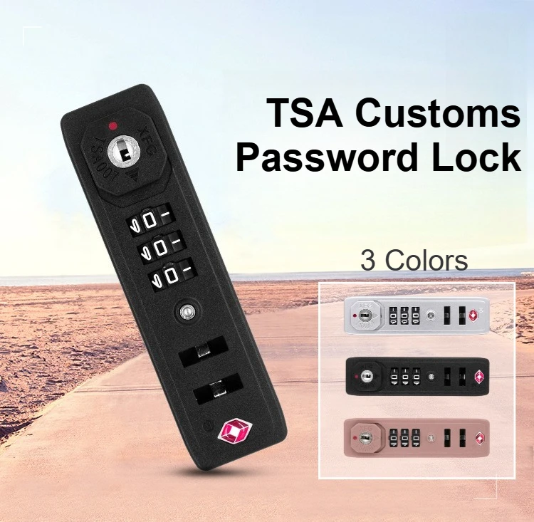 

TSA007 Customs Combination Lock 3-Digit Luggage Lock Anti-Theft Suitcase Accessory Aluminum Case Lock XFG TSA Code Padlock