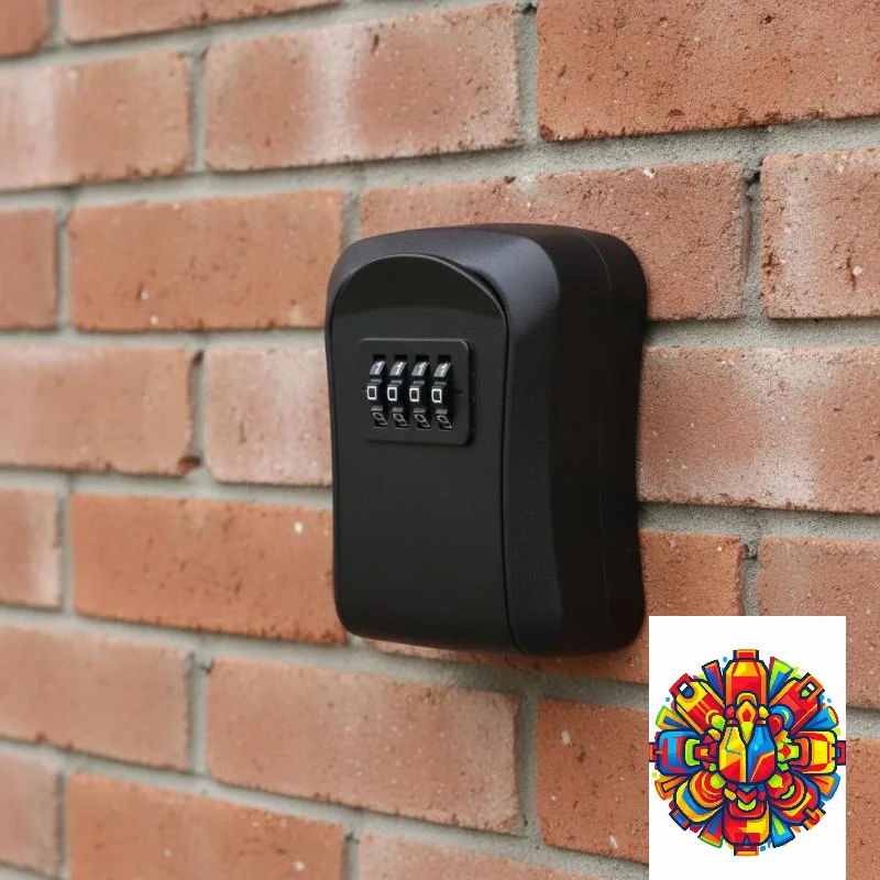 Wall Mounted Key Safe Box 4 Digit Combination Lock Mounting Hardware Included Key Storage for Home Daily Use