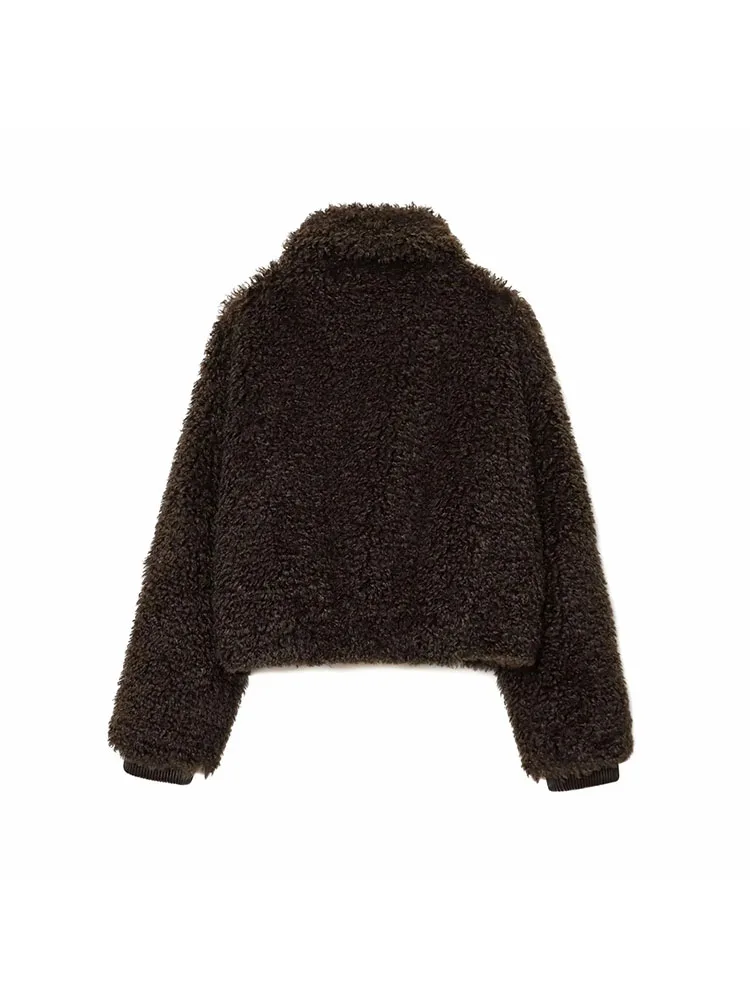 Vrouwen 2025 Winter Nieuwe Stijl Dameskleding Nepbont Effect Korte Jas Jas Lamswollen Jas Bont Bovenkleding