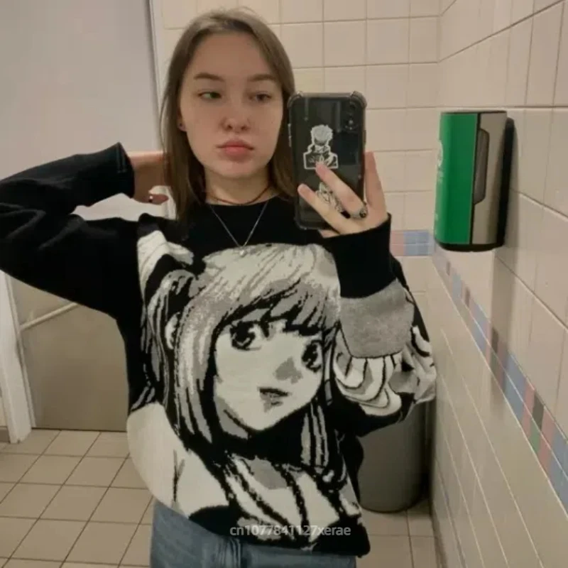 新しい女性のストリートダンス衣装セーター、ラウンドネックルーズニットセーターをベースとして、女性用ヒップホップカジュアルトップジャケット