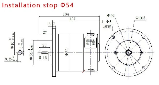 FOR 85CF03, 85CF04, 85CF06, 85CF01, 85CF02, 85CF05, 85CF07, 85CF08, rare earth permanent magnet DC tachogenerator