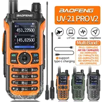 Baofeng UV-21 Pro V2 Air Band Walkie Talkie Wireless Copy Frequency AM Type-C Long Range Upgrade UV-5R Ham Radio