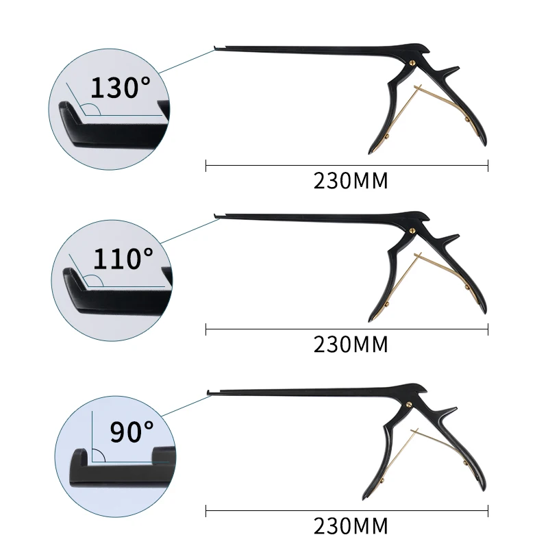 Orthopedic instruments, vertebral plate biting forceps, spinal surgery, gun type nucleus pulposus forceps, animal vocal cord cut