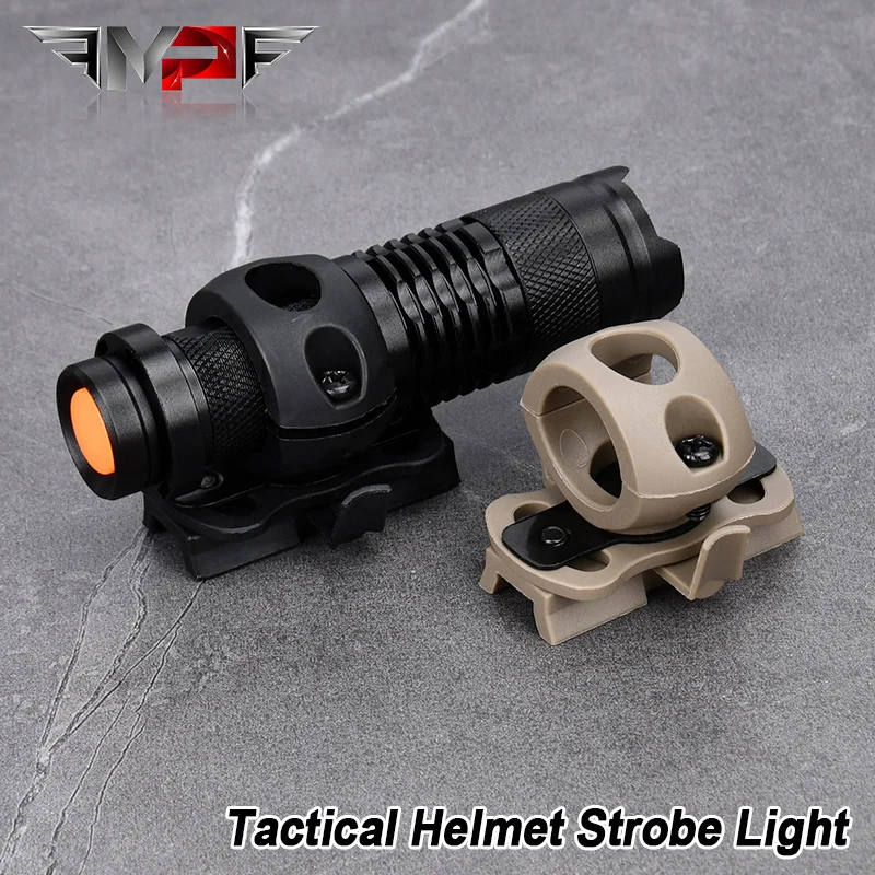 Wadsn FAST Tactical Helmet Strobe Light Telescopic zoom Flashlight Clamp Adaptor Airsoft Hunting Weapon Scout Torch