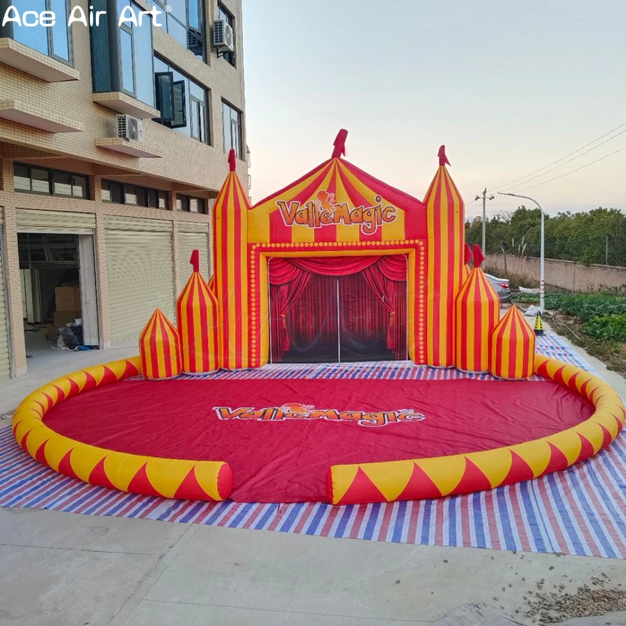 Circus Style Inflatable Stage Tent - Outdoor Event Backdrop, Carnival Party Booth Inflatable Stage Structure