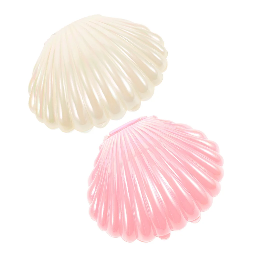 2 pezzi di luce notturna a conchiglia lampada a conchiglia a led per la decorazione della scrivania della camera da letto luce da tavolo touch dimmerabile stanza dei bambini a tema spiaggia costiera