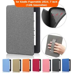 TPU Colorsoft Case Soft with Hand Support eReader Cover Auto Wake/Sleep Shockproof for Kindle Paperwhite 2024 7 inch (12th Gen)