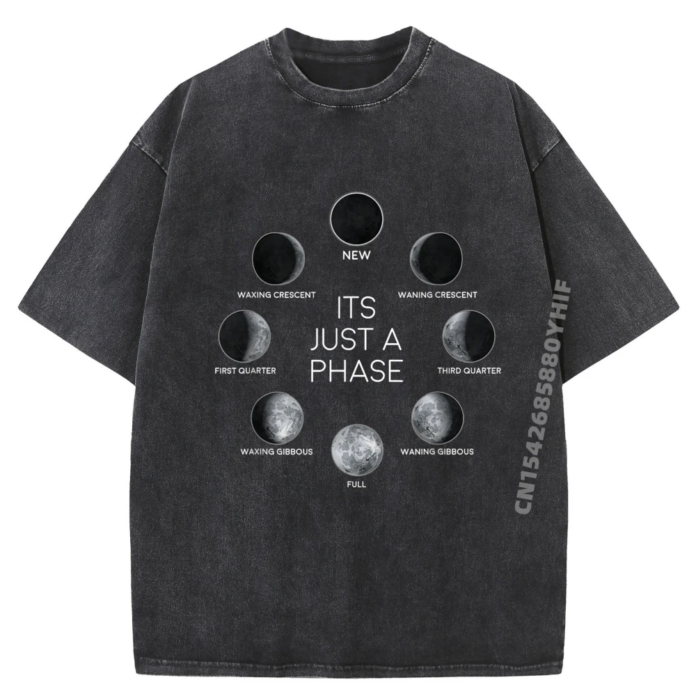 

Удобные футболки Just A Phase Moon Lunar, футболки с надписью бойфренда для мужчин, забавная минималистичная стираная рубашка со скидкой для мужчин