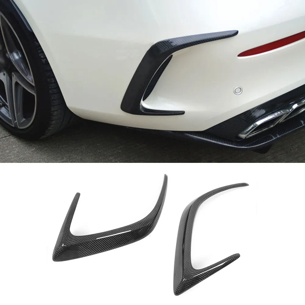 

VACOMUL Dry Carbon Fiber Rear Bumper Trim Side Vents Spoiler for Mercedes Benz C Class W205 C63 AMG C200 C260 C300 Coupe 15-17