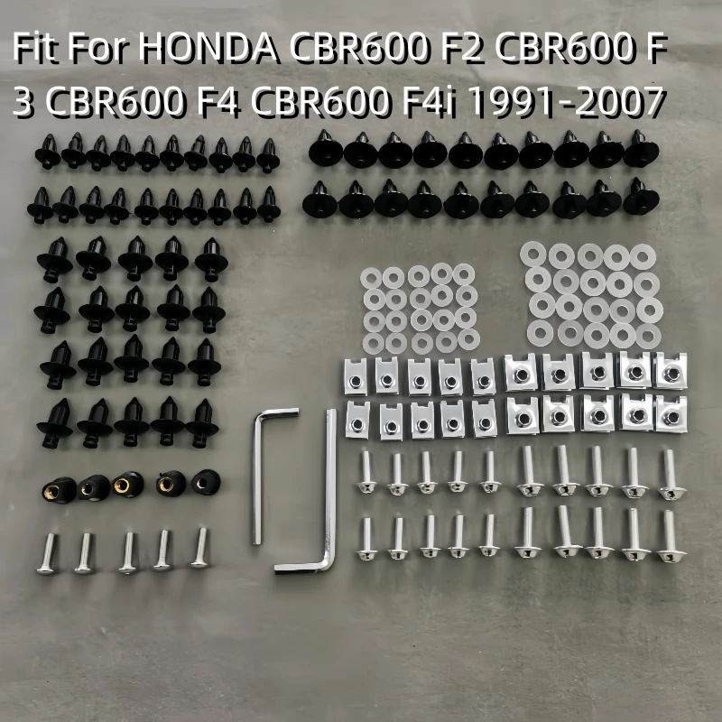 

Fairing Bodywork Kit Bolts Screws Fit For HONDA CBR600 F2 CBR600F3 CBR600F4 CBR600F4i 1991-2007