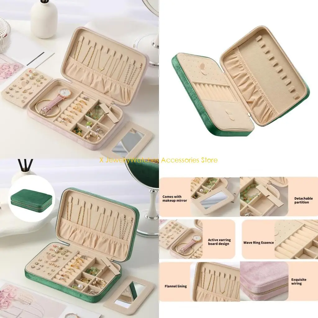

31KD Elegant Jewelry Storage Box Deluxe Jewelry Casket Accessory Container for Safekeeping of Adornments