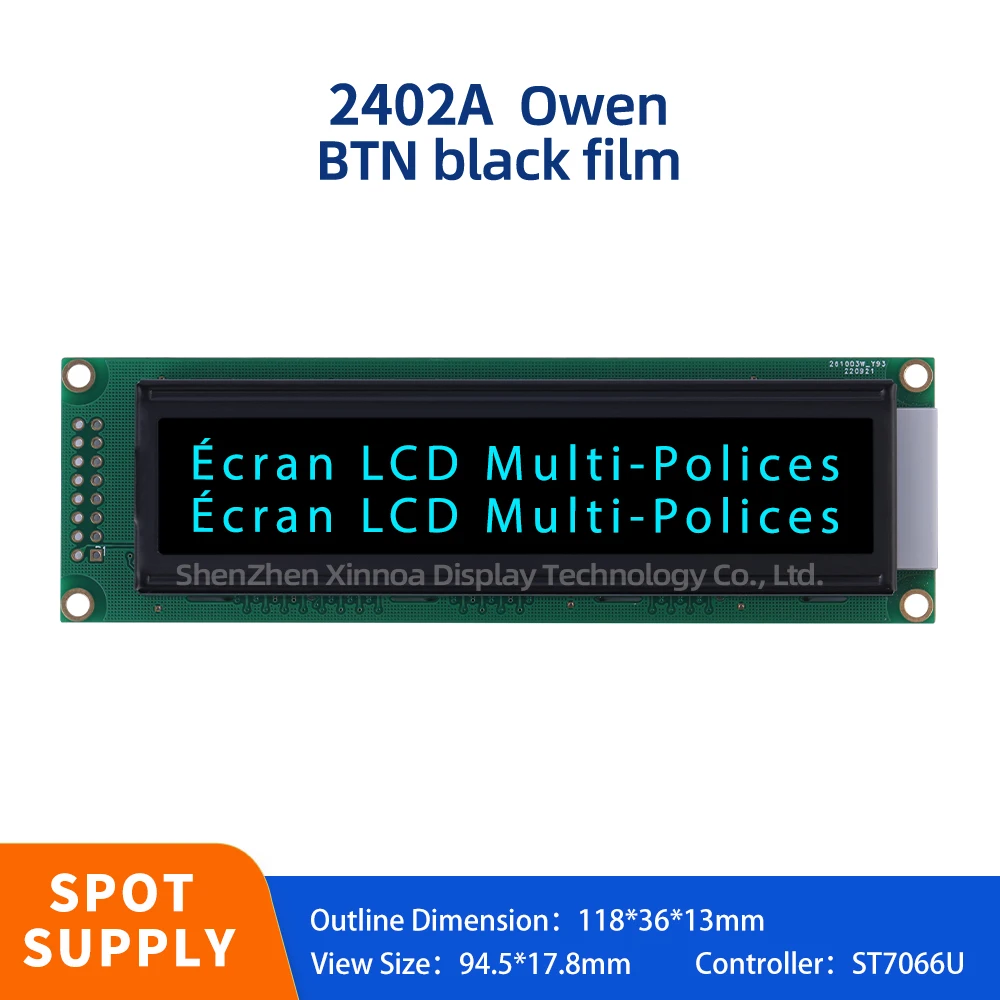 

Lead Free Gold-Plated PCB Board 242 24*2 24X2 LCD BTN Black Film Ice Blue Letters European 2402A LCD Character LCD Module