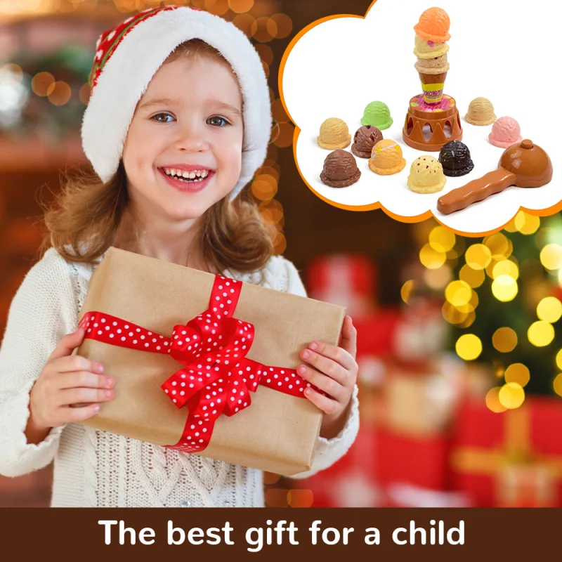 Jouets de jeu pliants pour enfants, crème glacée, Coordination œil-main, Puzzle interactif de bureau Parent-enfant