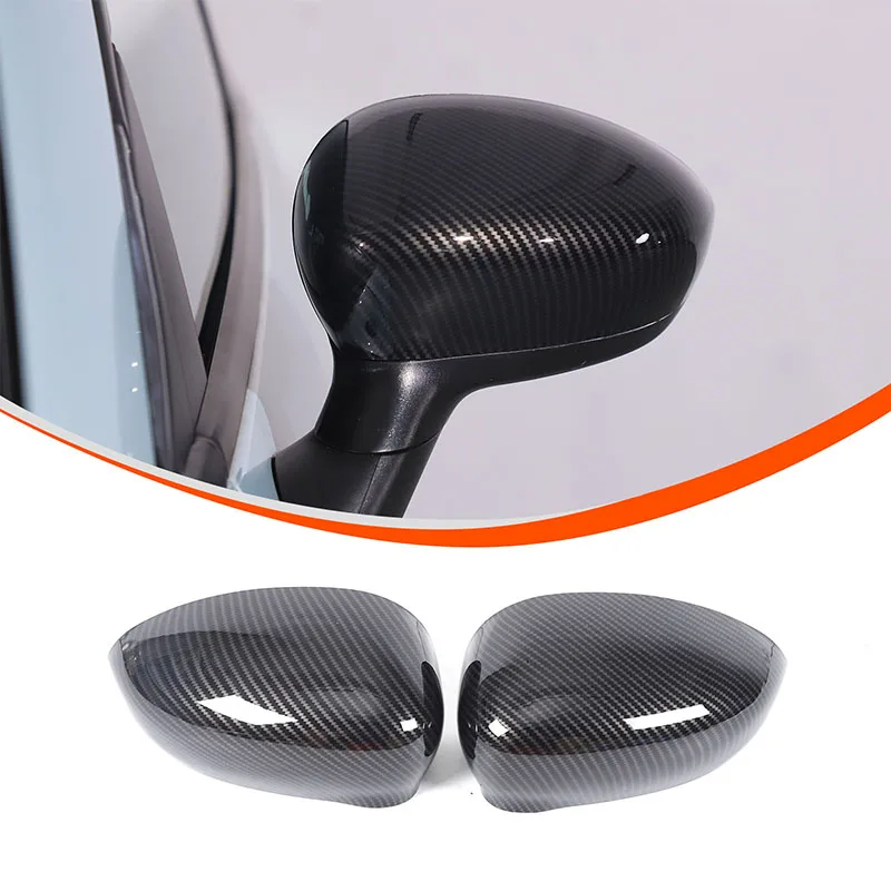 For Fiat 500 2016-2024 ABS Carbon Fiber Car Exterior Mirror Caps Replacement Accessories Car Replacement Accessories