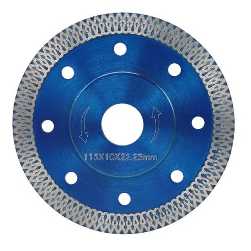 Lame de Scie Diamantée, Disque de Coupe Bleu, 115mm, 125mm, pour Verre, Porcelaine, Carrelage, Céramique, Marbre, Pierre, Outil de Coupe à Sec, 1