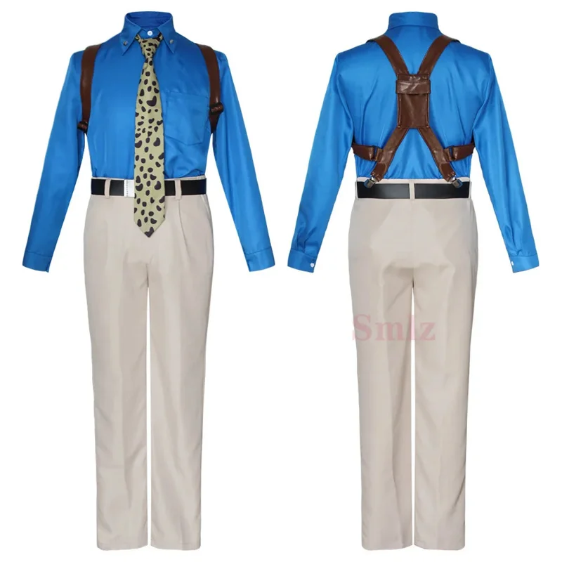 Jujutsu Kaisen زي تأثيري أنيمي للرجال ، قميص ، بنطلون ، ربطة عنق ، شعر مستعار ، بدلة ، Nanami kentu ، حفلة