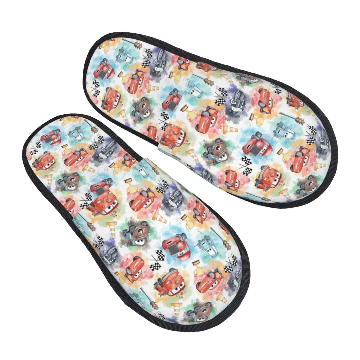 

Женские удобные теплые тапочки из пены с эффектом памяти Lightning McQueen, домашние тапочки в стиле аниме