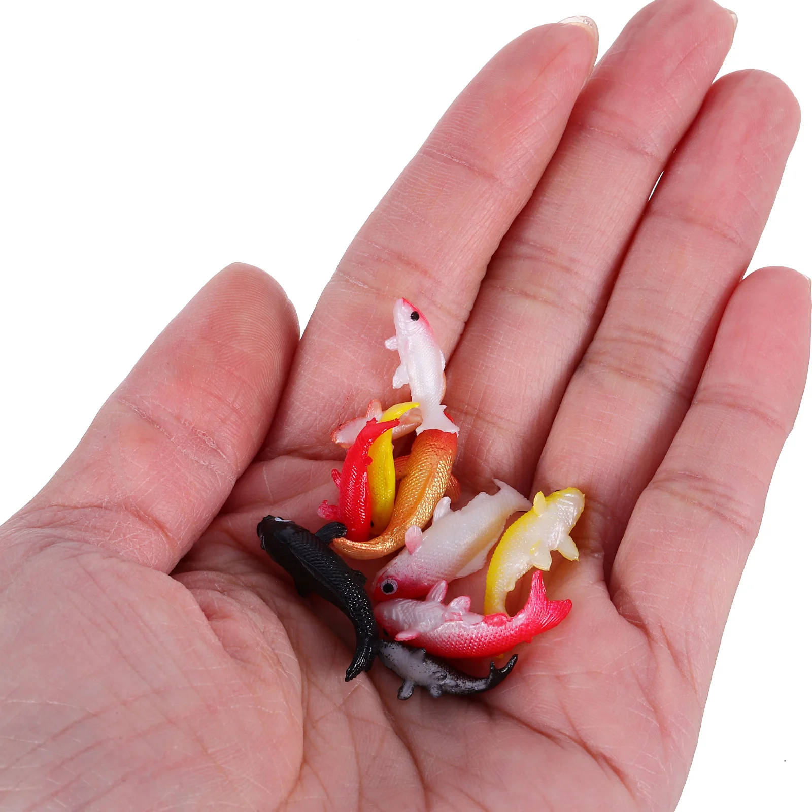 

10pcs Miniature Koi Fish Figures Resin Animals Sculpture Fish Tank Ornaments Fishbowl Decorations For Aquarium Pond Fairy Garden