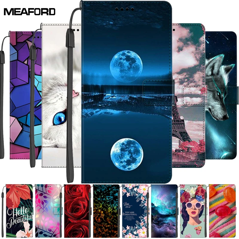 Leather Flip Cases for TCL 306 305 Case 30 SE Magnetic Wallet Book Card Stand Phone Cover for TCL 10 Pro 10Pro Cover Space Shell