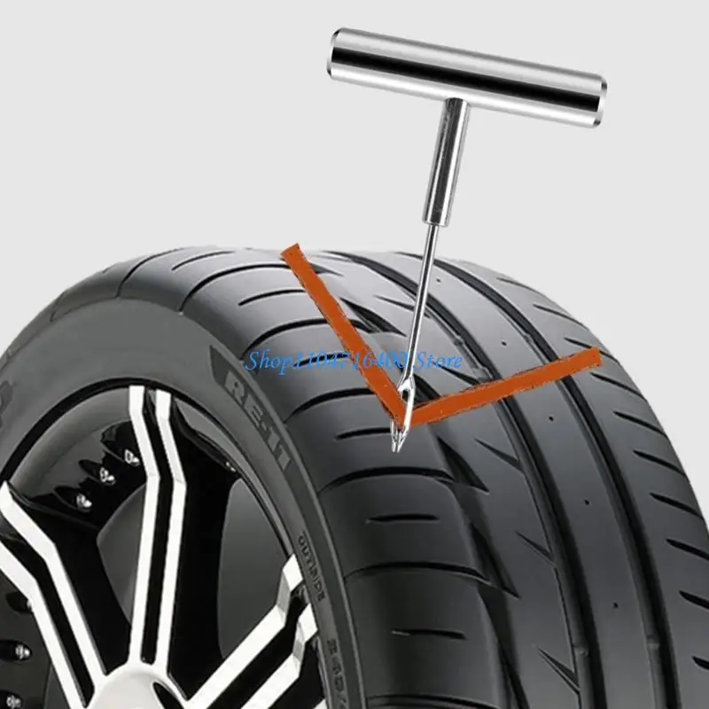 

y1gd Auto and Motorcycle Tire Repair Toolkit Puncture Plugs Studding Tool for Easy Application, Road Trips Outdoors Adventure