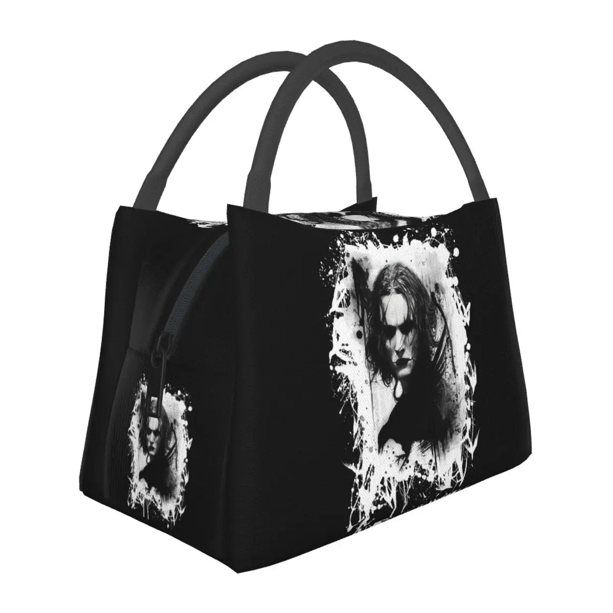 Eric Draven The Crow Lightweight Handheld Insulated Lunch Bag Aluminum Foil Liner for Adults Students Travel Picnic