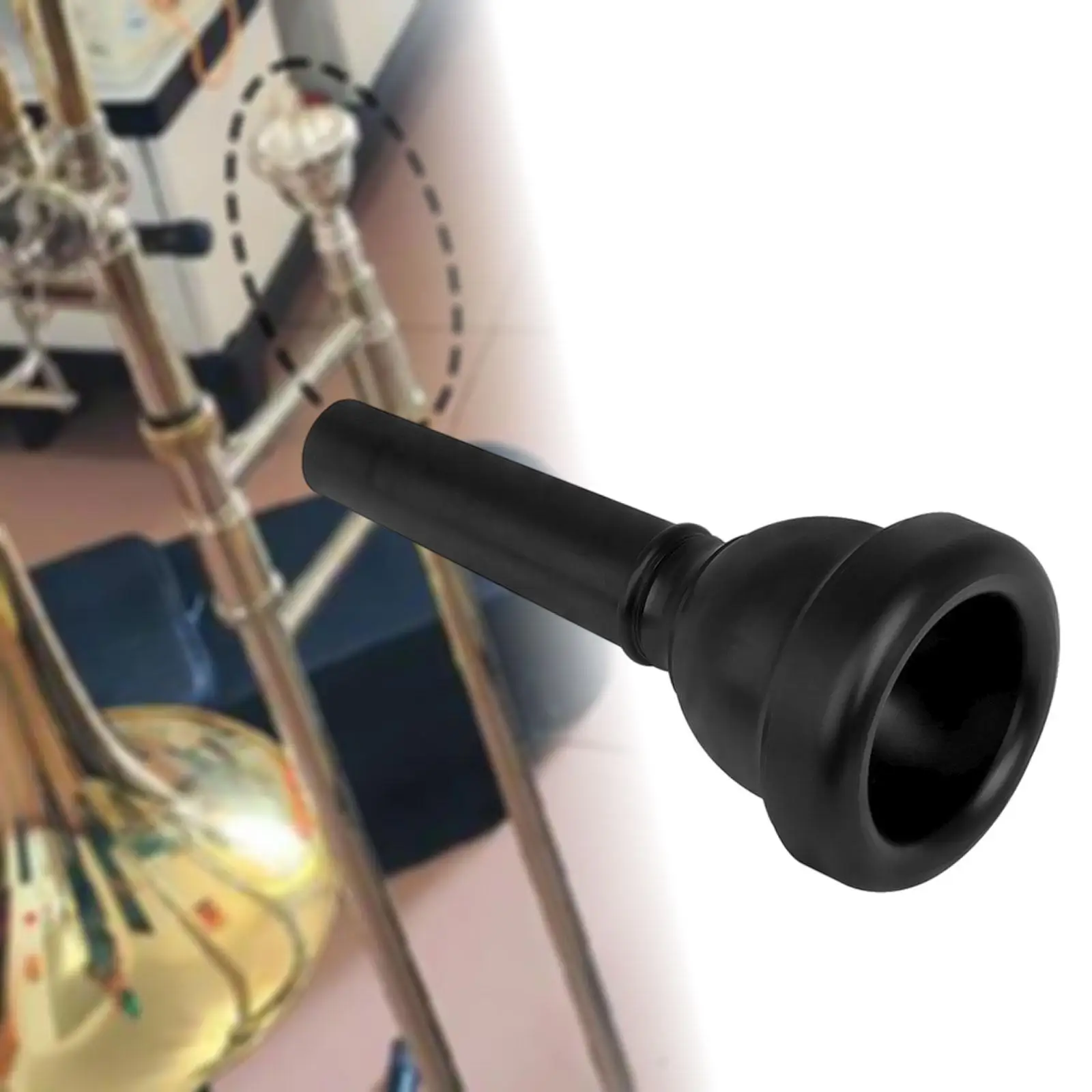 

Alto Trombone Mouthpiece Compact Portable Replaces Musical Brass Instruments Accessories for Beginners Playing Practice Training