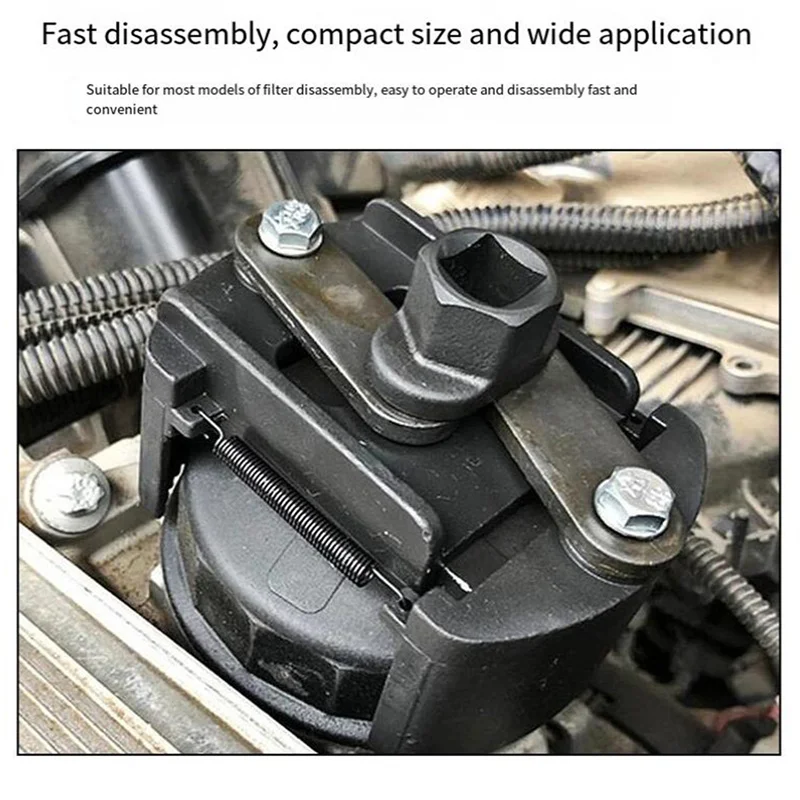 

Universal Adjustable Two-Jaws Oil Filter Wrench Filter 60-80mm Filter Wrenches Remover Steel Fuel Cast Two-Claw