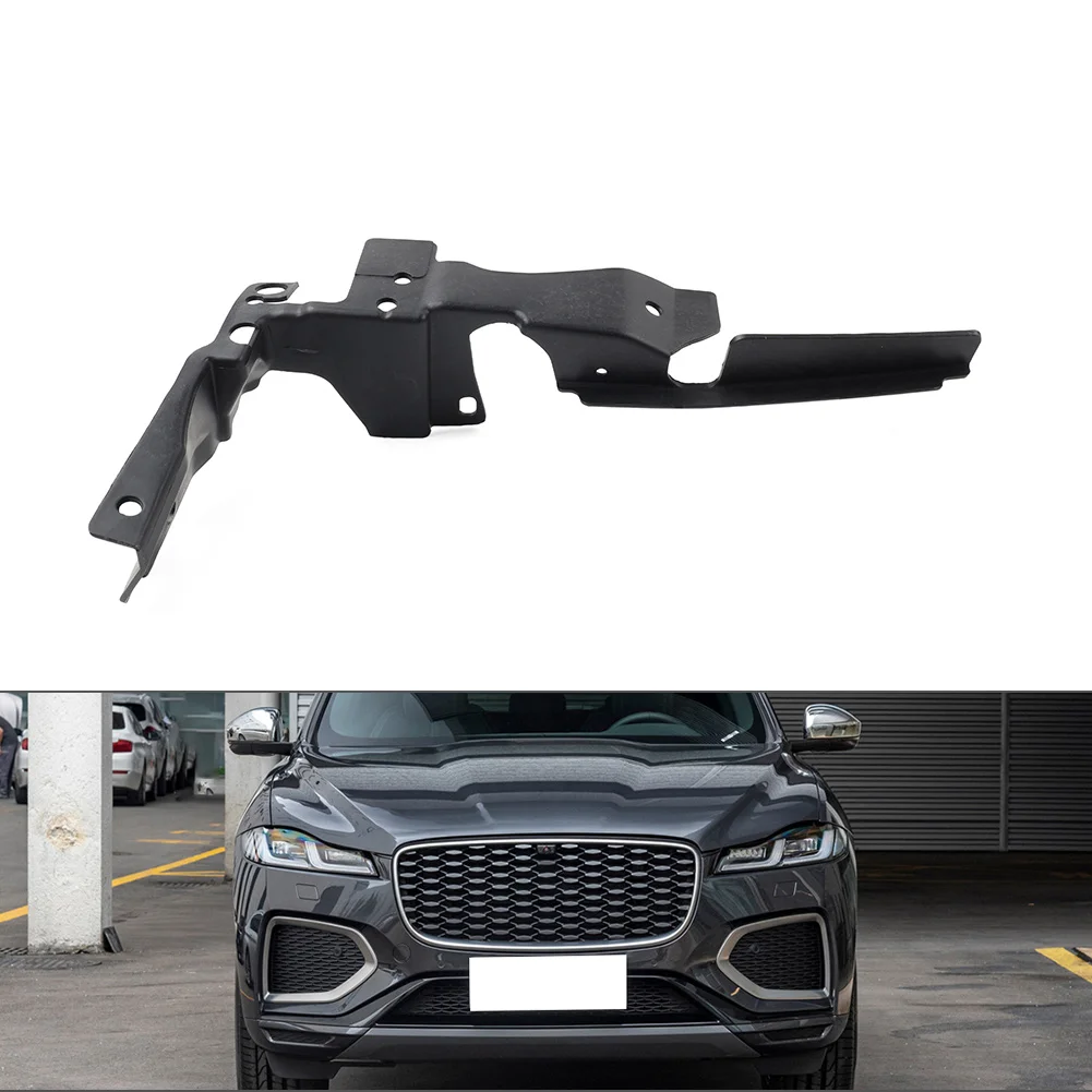 T4A4290 Radiator Support Left Air Deflector Baffle Shield 1pc For Jaguar F-Pace 2017-20 21 ABS Black